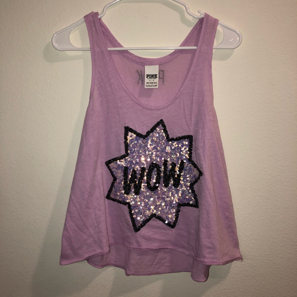 Pink | Wow Sequins Tank - Picture 1 of 4